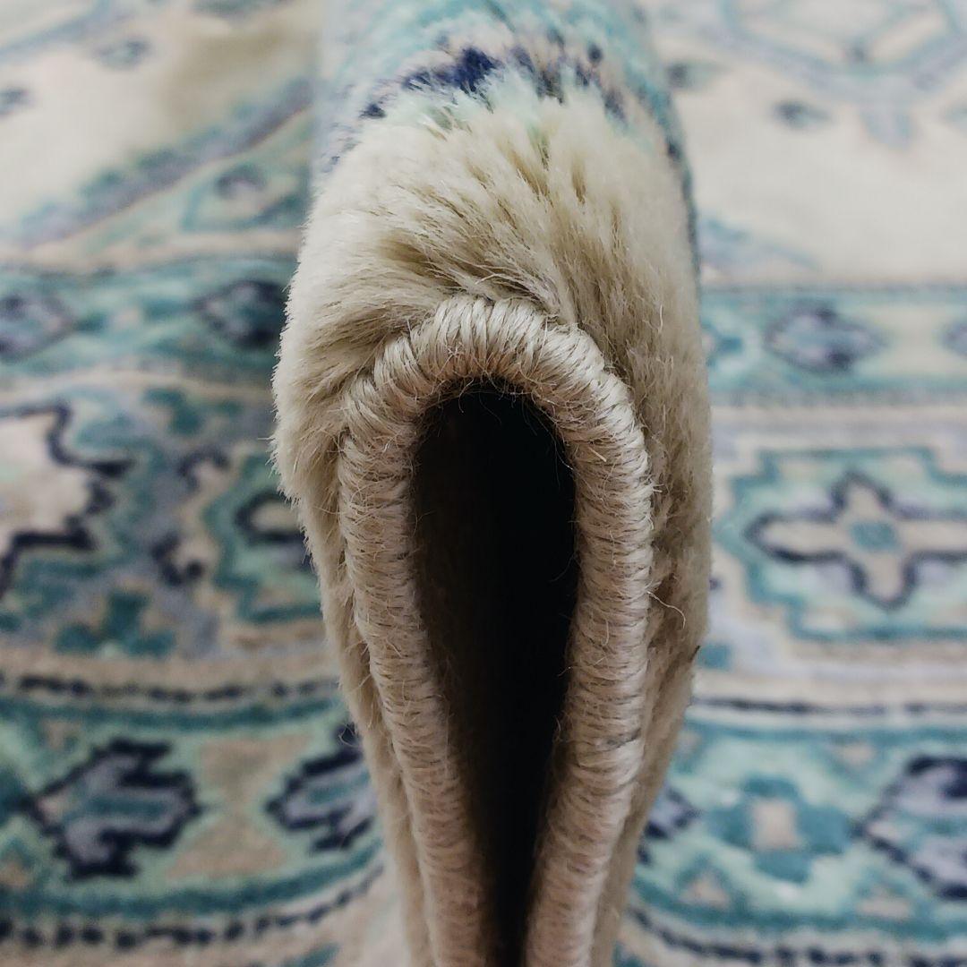 Y2741 パキスタン絨毯 ウール 手織り 大判150×242㎝ トライバルラグ