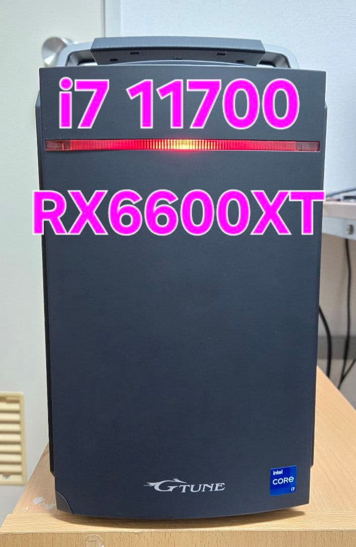 小型 ゲーミングpc G-TUNE i7 RX6600XT Wi-Fi