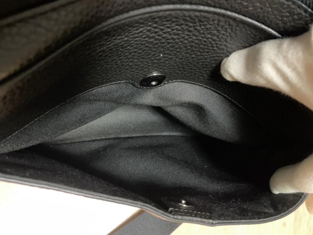 コーチ 本革 レザー ショルダーバッグ ブラック 黒 メンズ レディース