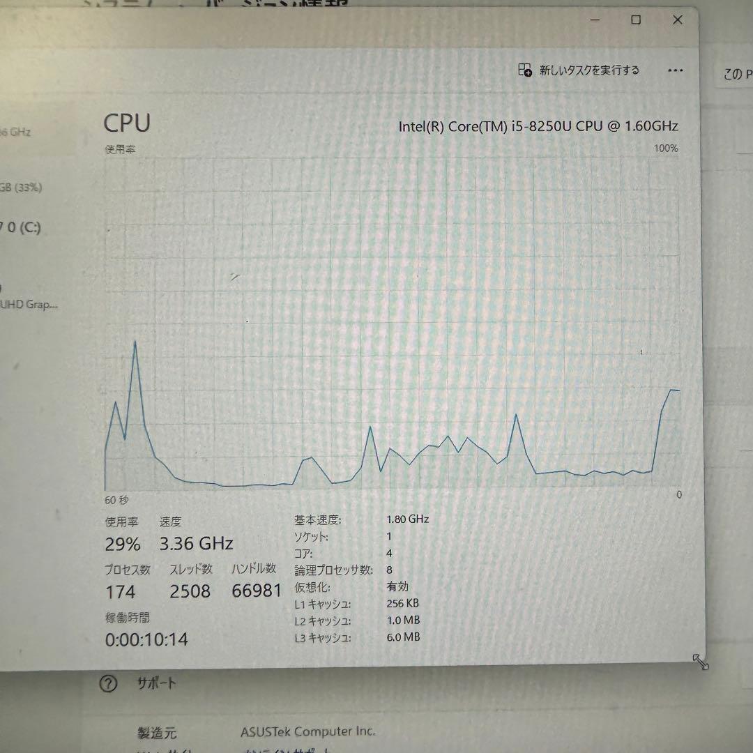 ASUS V241IC i5-8250U 8GB 1TB Win11 美品