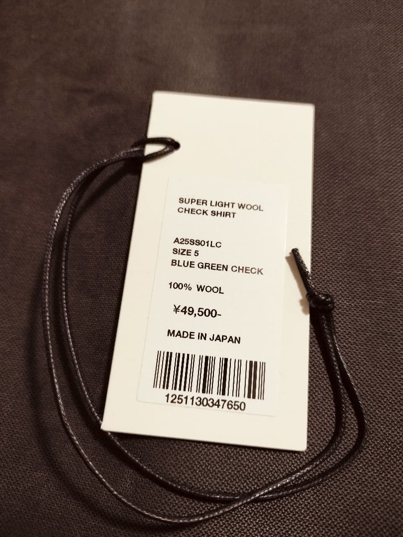 AURALEE SUPER LIGHT WOOL CHECK SHIRT 5 青