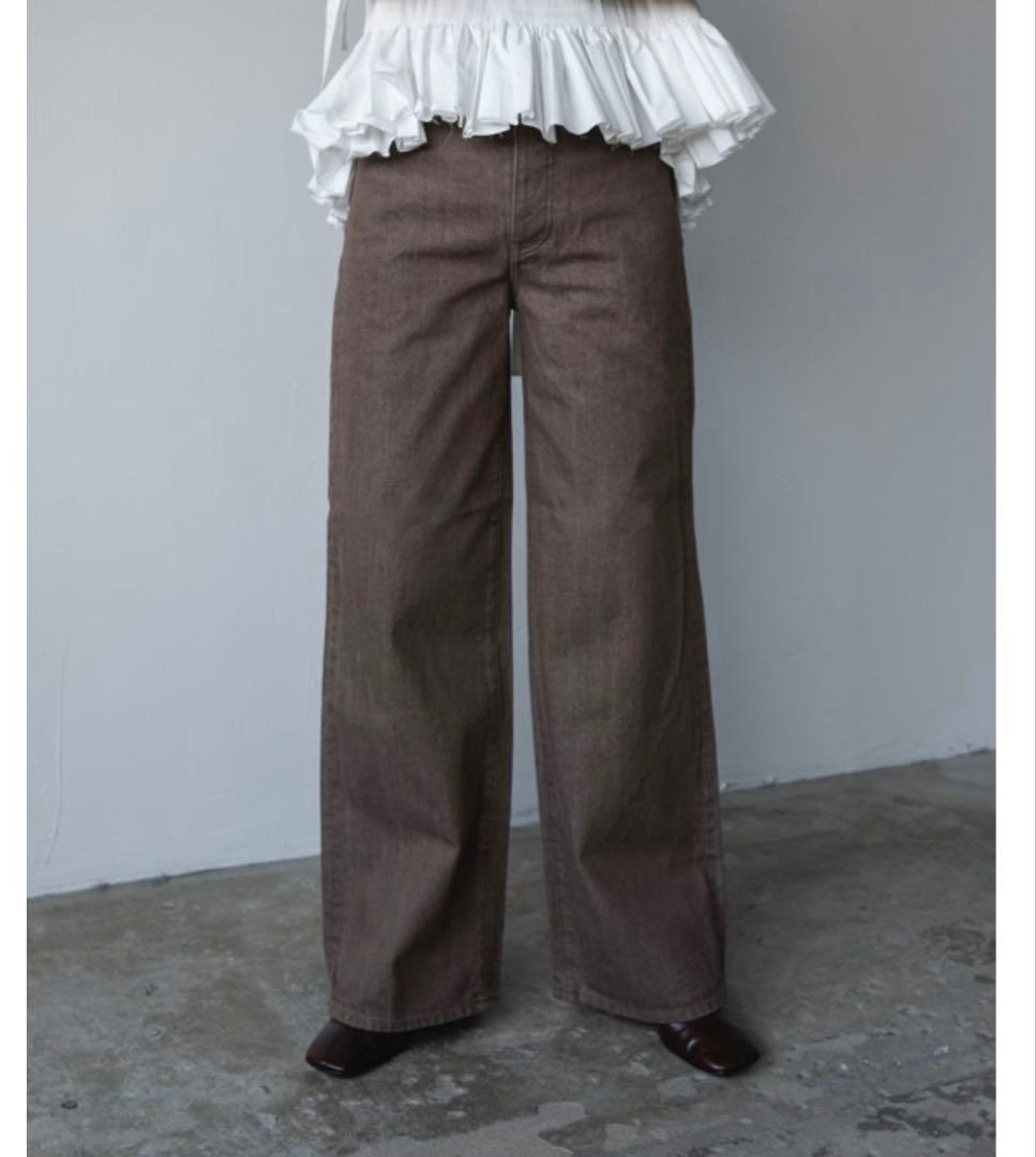 【25aw/定価4万】BISOWN WIDE DENIM ブラウンデニム