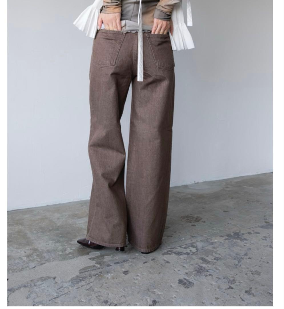 【25aw/定価4万】BISOWN WIDE DENIM ブラウンデニム