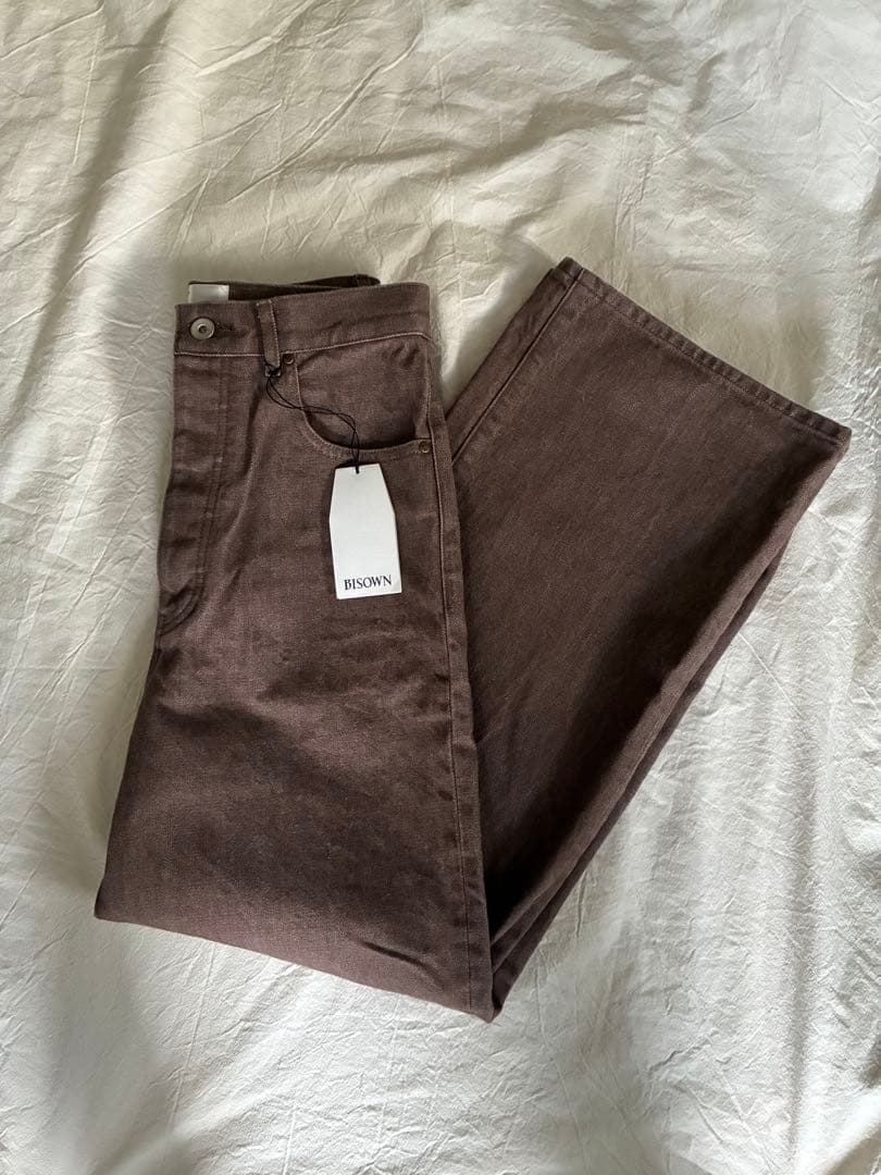【25aw/定価4万】BISOWN WIDE DENIM ブラウンデニム