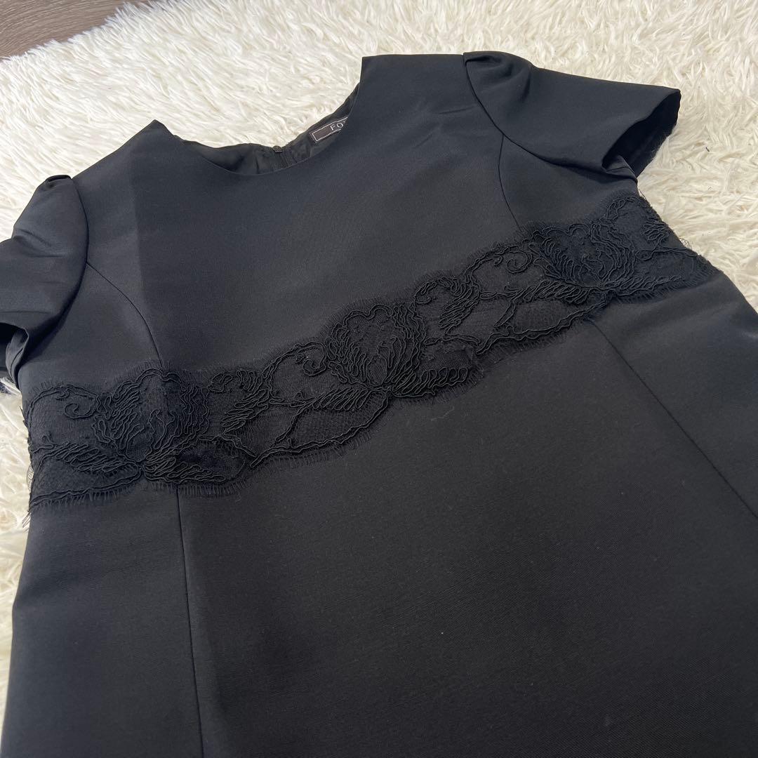 新品 フォクシー FOXY ワンピース レース 半袖 フォーマル ブラック