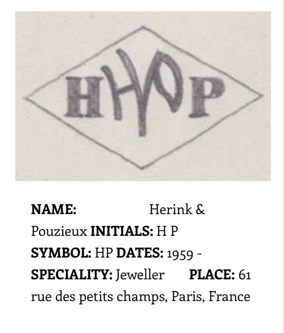 Special 60's French シルバー800 IDブレスレット 蟹刻印