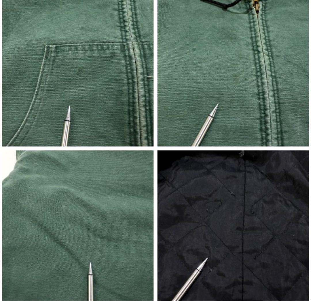 90sカーハート　アクティブジャケット　デトロイト　モスグリーン　ジョニーデップ