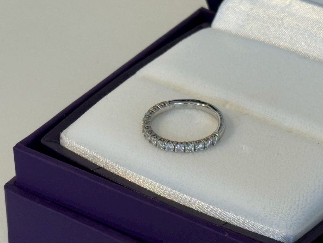 【NIWAKA 俄】久遠 KUON ハーフエタニティリング Pt950