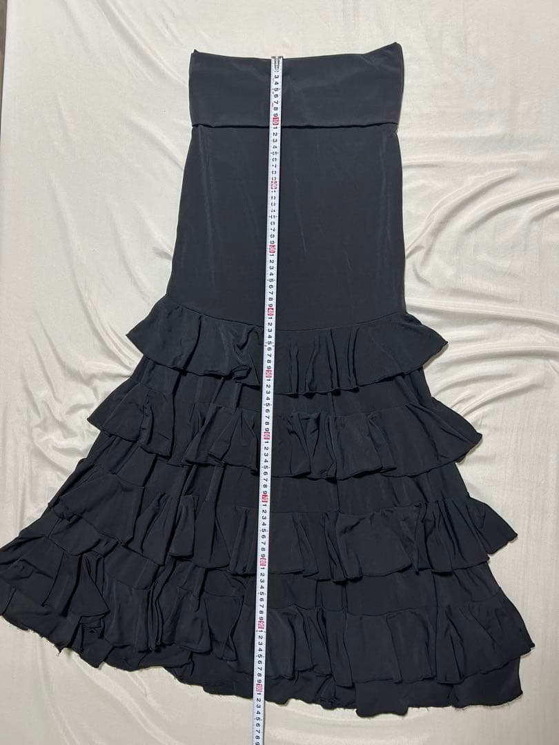 フラメンコ 衣装 ファルダ スカート 黒