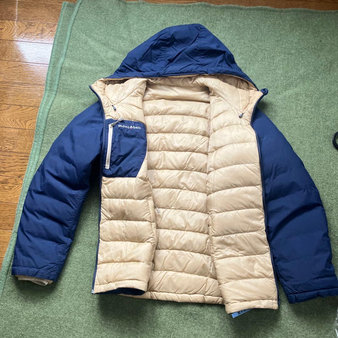 mont-bell フード付きダウンジャケット Lサイズ ネイビー