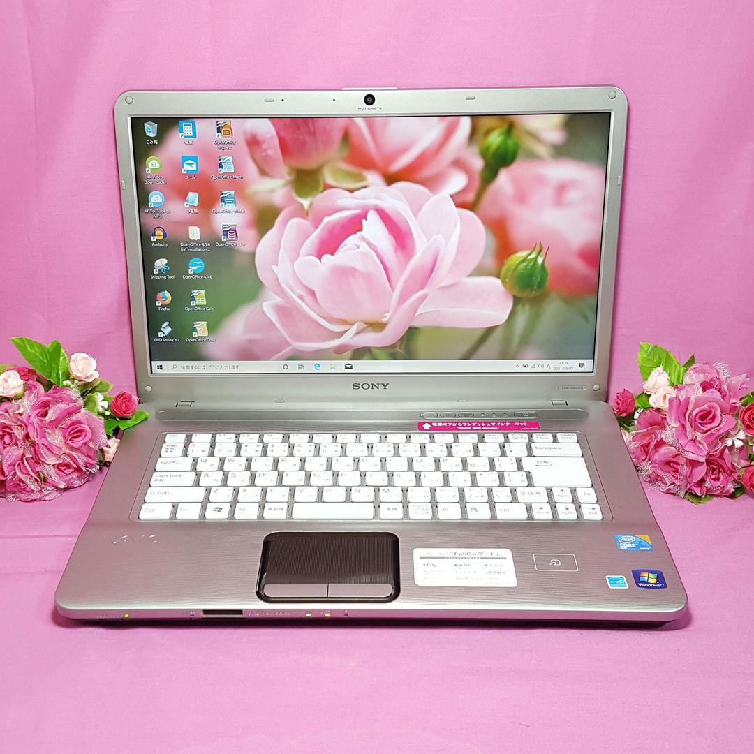 お洒落SONY/VAIO/最新WIN10/メモリ4G❇オフィス❇カメラ❇ＨＤＭＩ