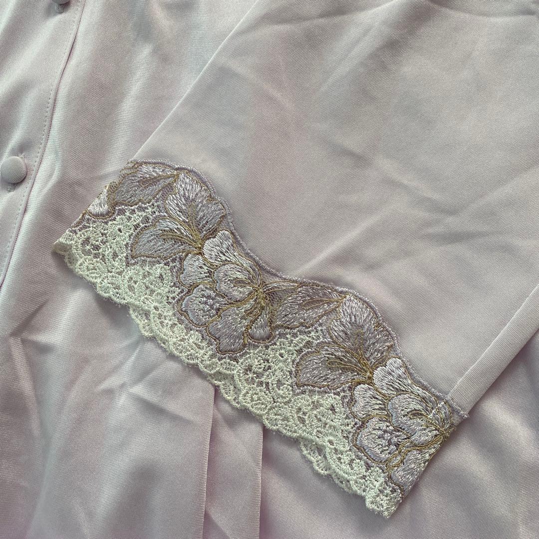 Salute 薄いピンク 刺繍 パジャマ 上下セット