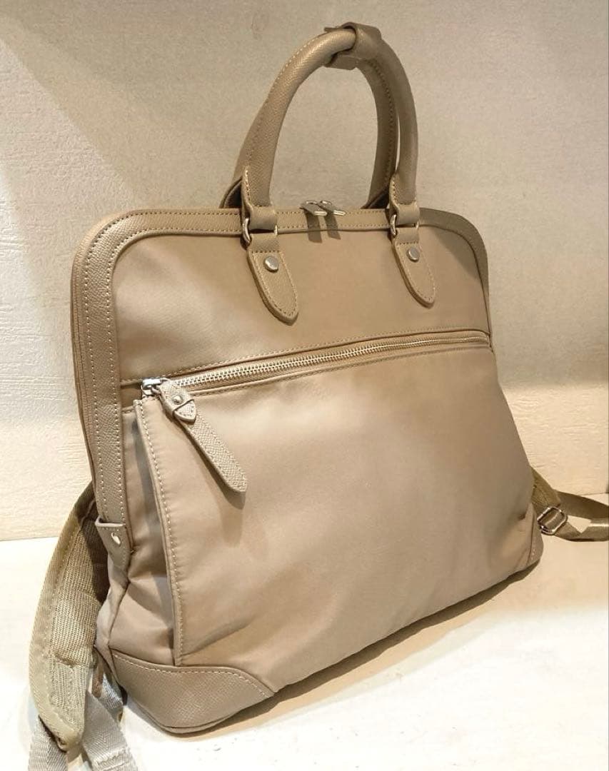 【美品】ace.GENE エルビーサック2 リュックA4 ベージュ