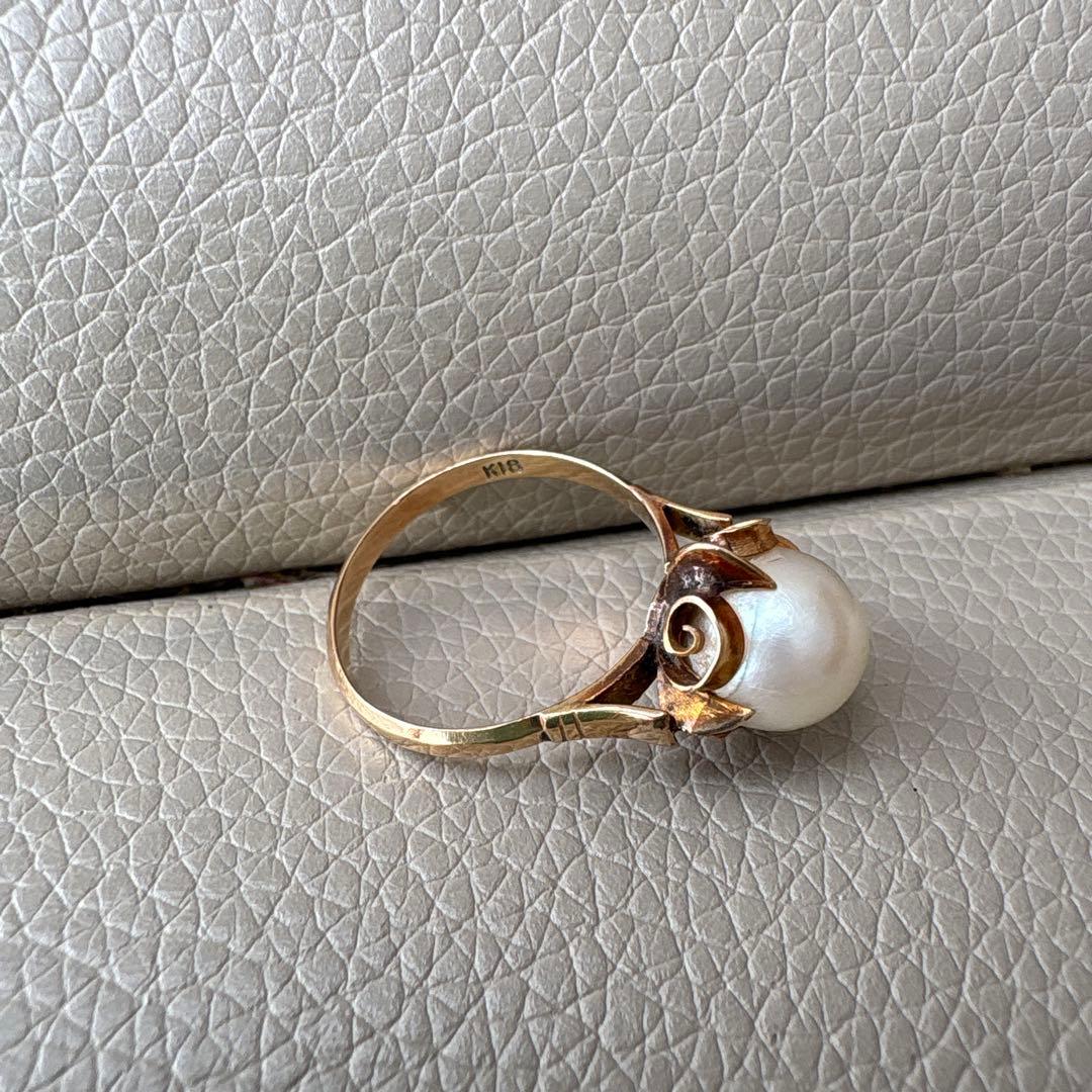 タ*ナ様 K18 ゴールド パール リング 13号サイズ