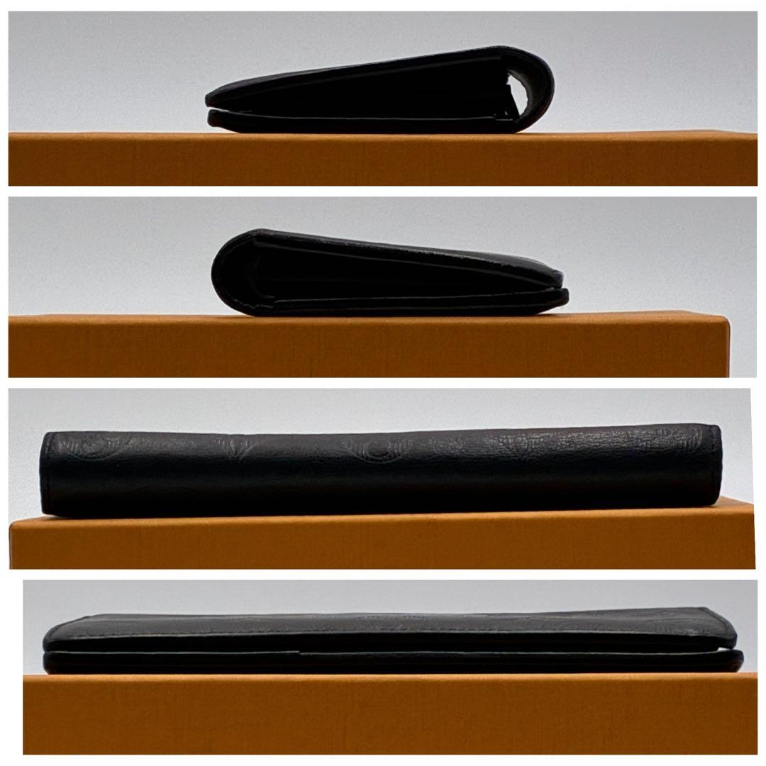 ルイヴィトン　ポルトフォイユブラザ　モノグラム　シャドウ　二折り長財布　ブラック