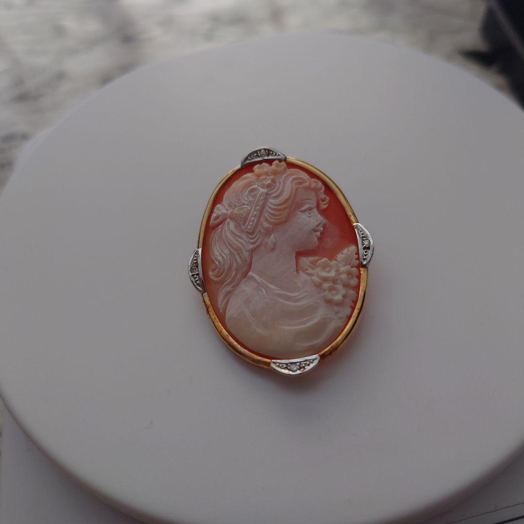 本日臨時価格　カメオブローチ