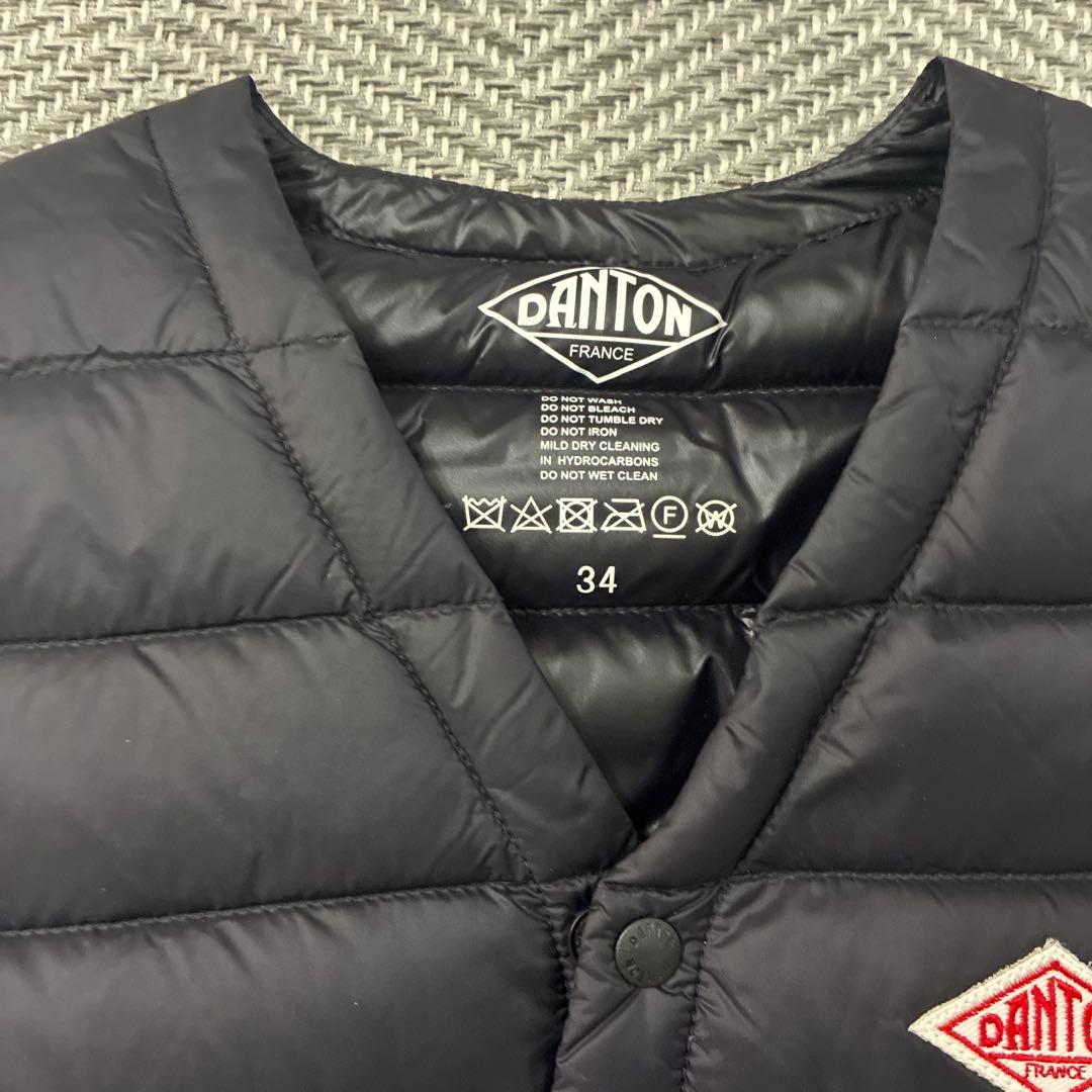 DANTON ダウンベスト 34 ブラック　インナーダウン　ダントン