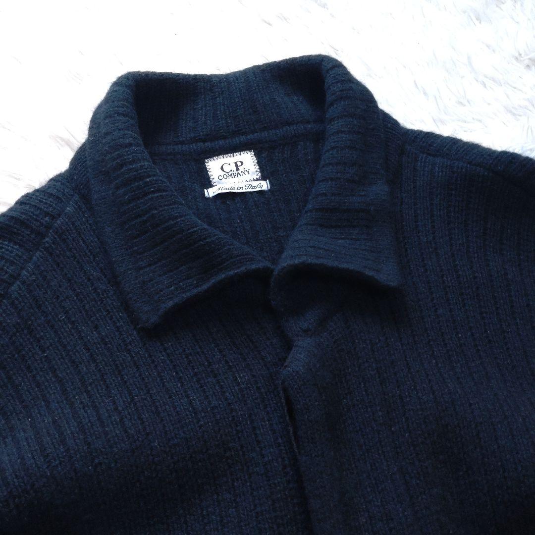 イタリア製 C.P. Company アンゴラ混 ニットカーディガン ブラック