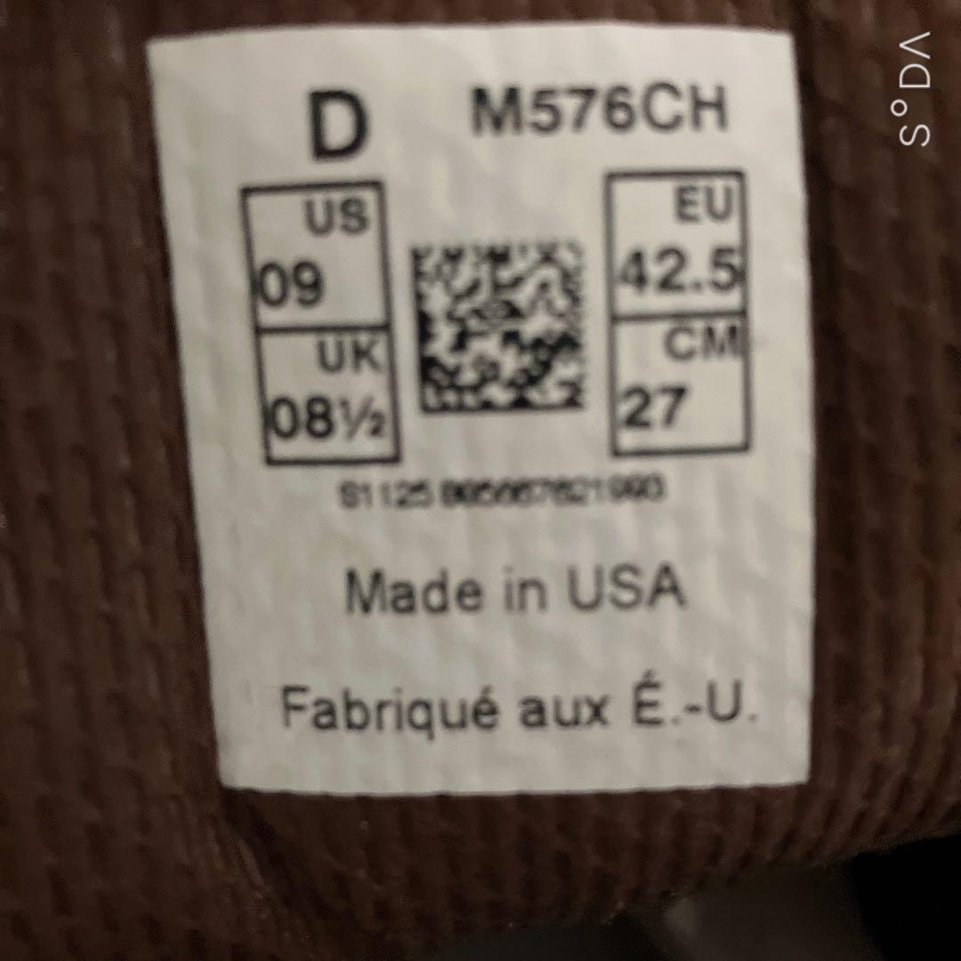 【にゃん】ニューバランス M576CH（茶） 27cm（プー171）