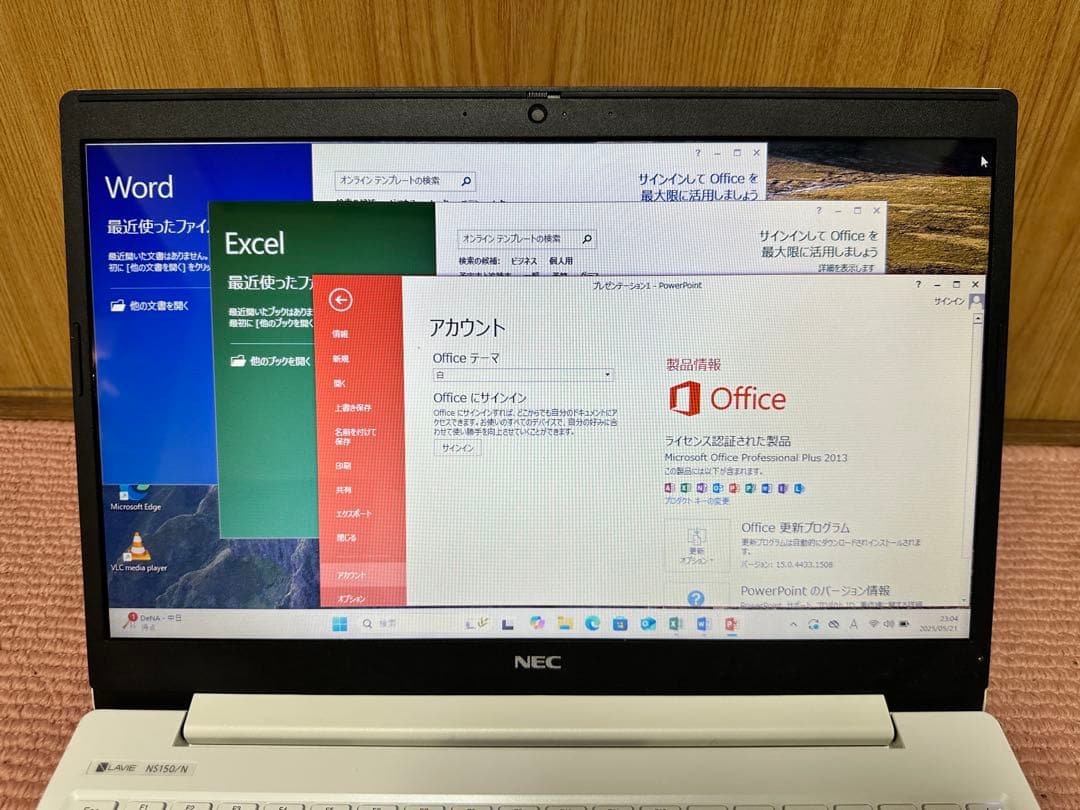 すぐ使用可能： NEC PC-NS150NAW Win11 Office 付き