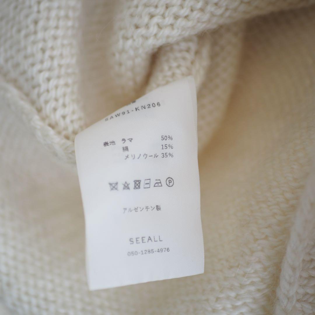 SEEALL ラマ ロールアップスリーブ ニット