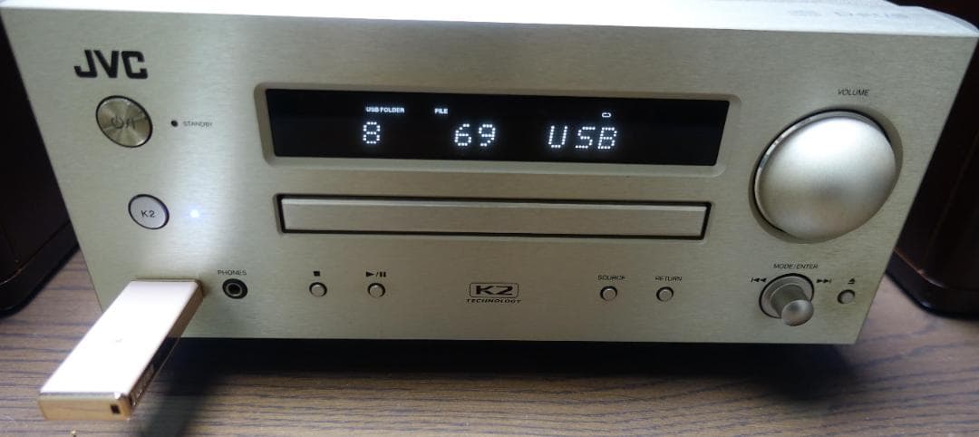 JVC コンポ CA-EXHR5 2016年製 リモコン付 ウッドコーン