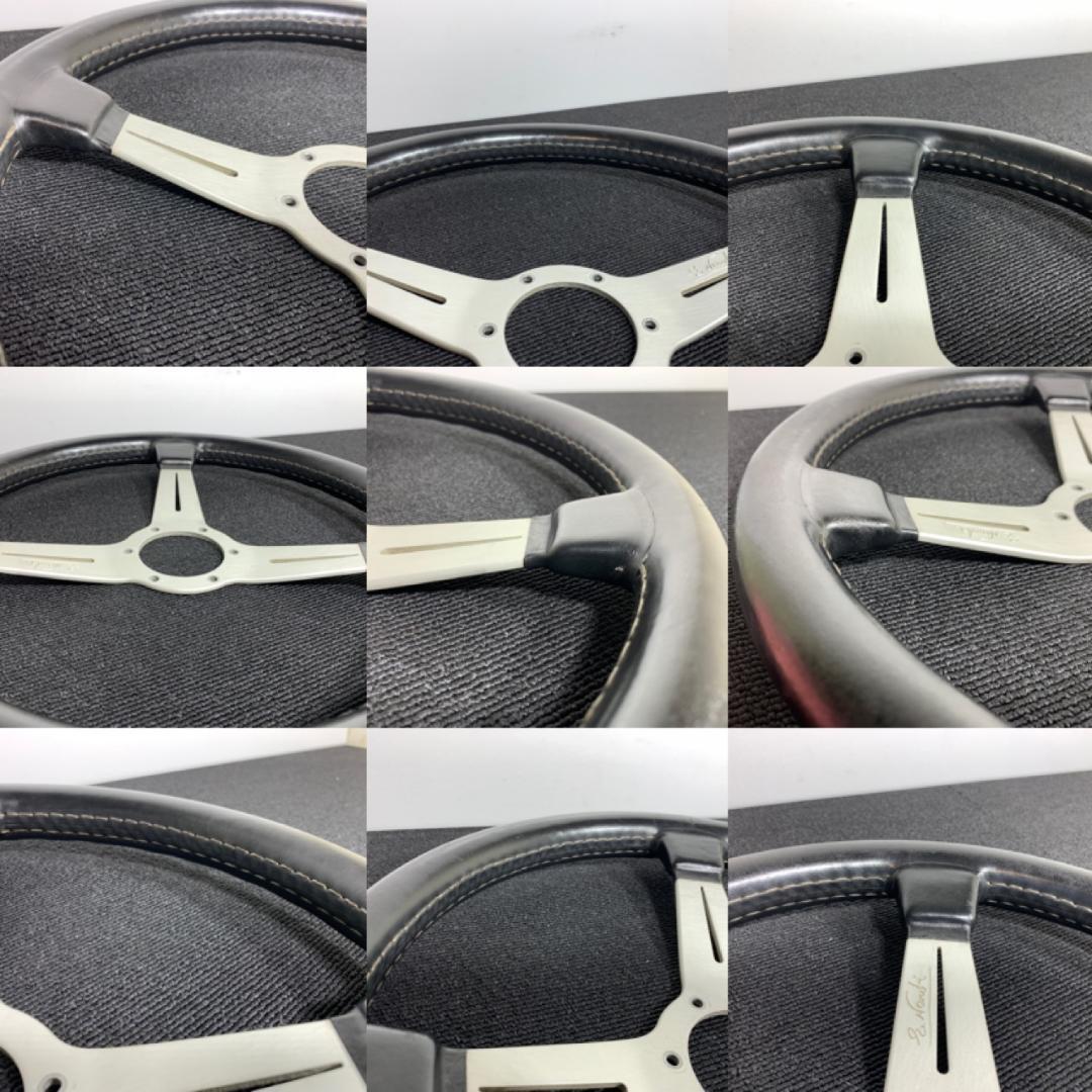 ナルディ クラシック ブラックレザー シルバースポーク 正規 FET 36φ