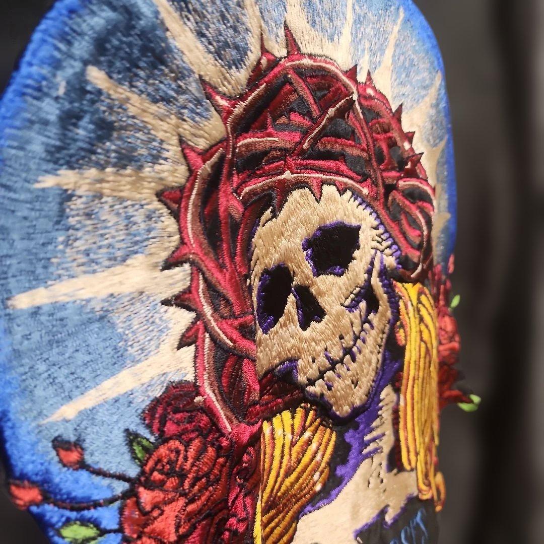 東洋 STANLEY MOUSE リバーシブル サテン スカジャン L ブラック