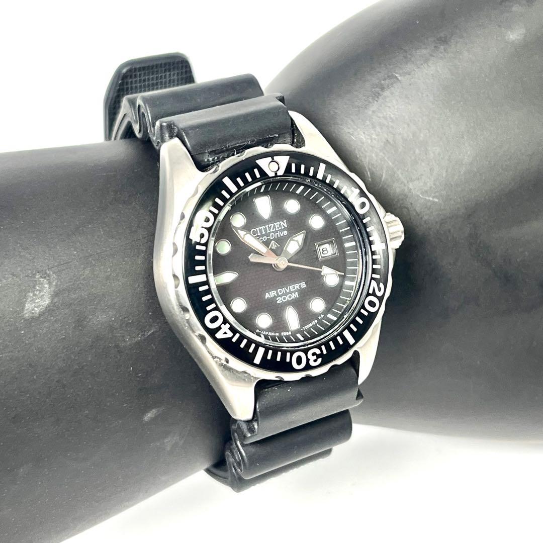 【極美品/稼働】シチズン ダイバーズウォッチ E068-T005420 腕時計
