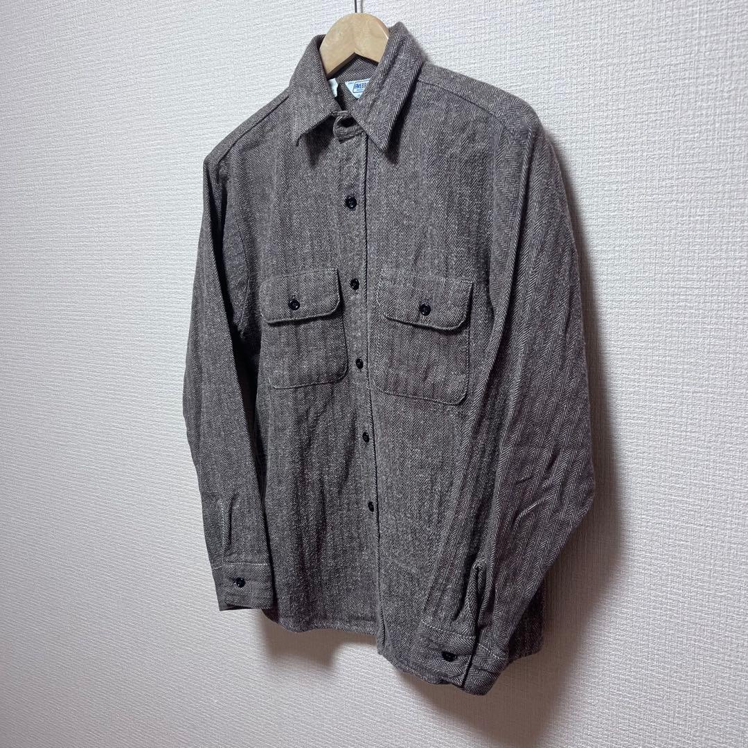【希少】80s ファイブブラザー ネルシャツ ヘリンボーン USA製 Mサイズ