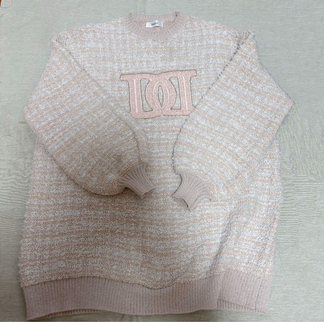 Darich DDロゴツイードニットプルオーバー PNK ダーリッチ