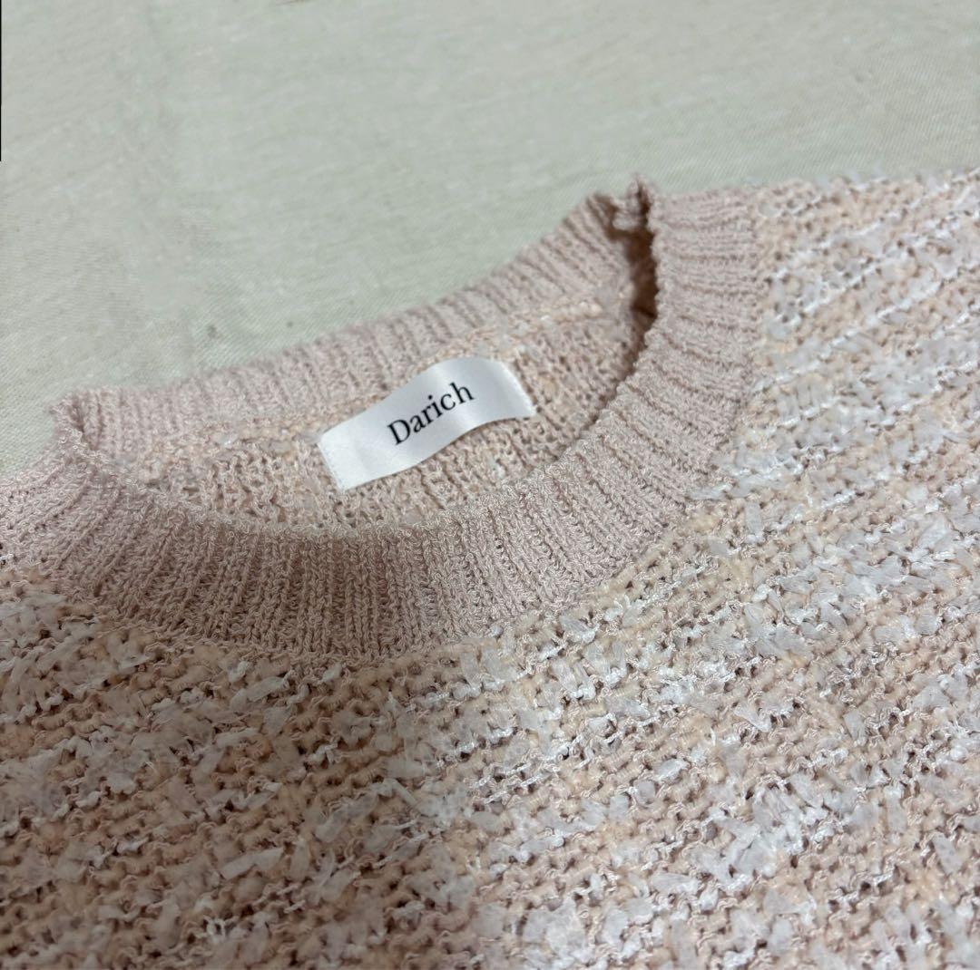 Darich DDロゴツイードニットプルオーバー PNK ダーリッチ