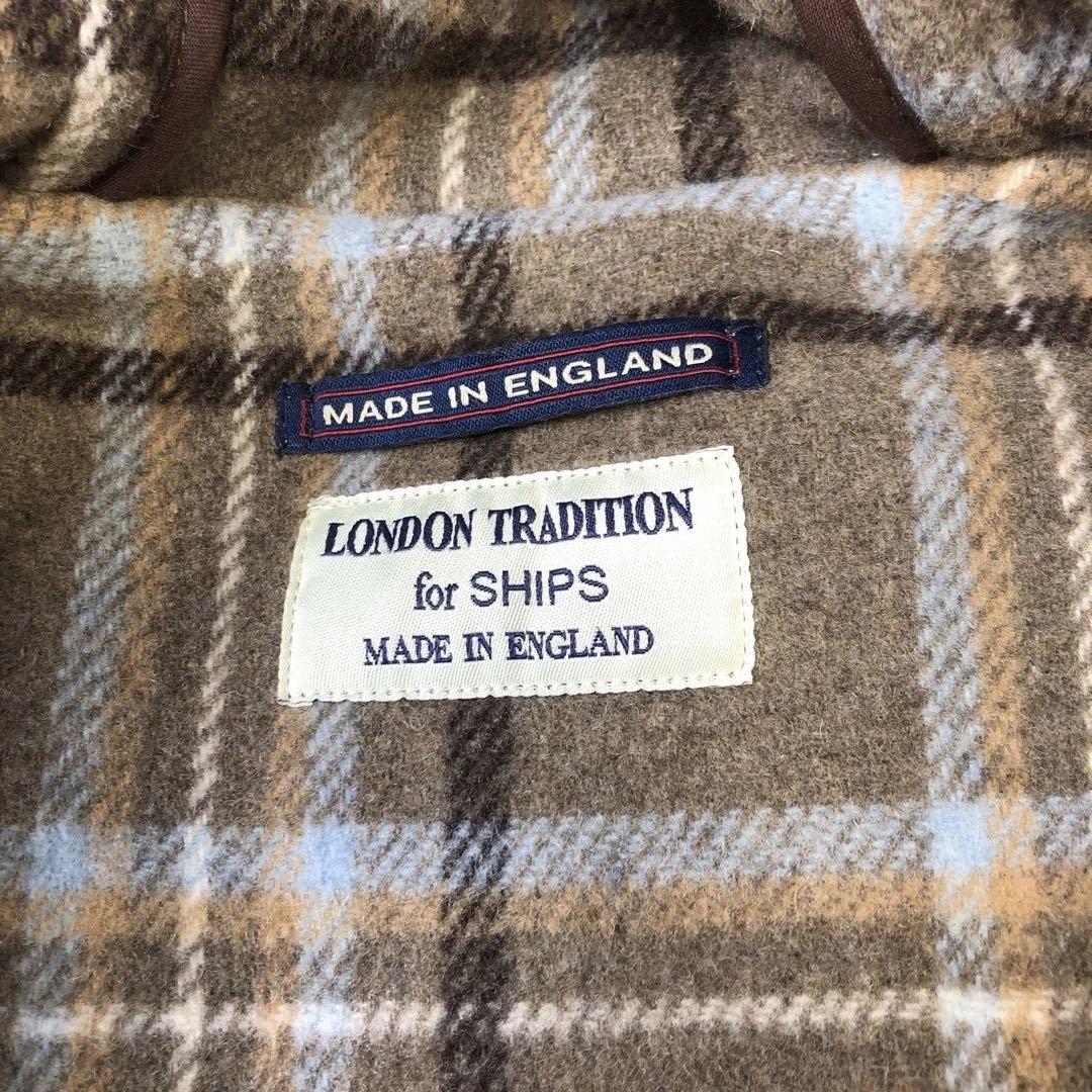 【美品】英国製 ロンドントラディッション×シップス ダッフルコート M ロング丈