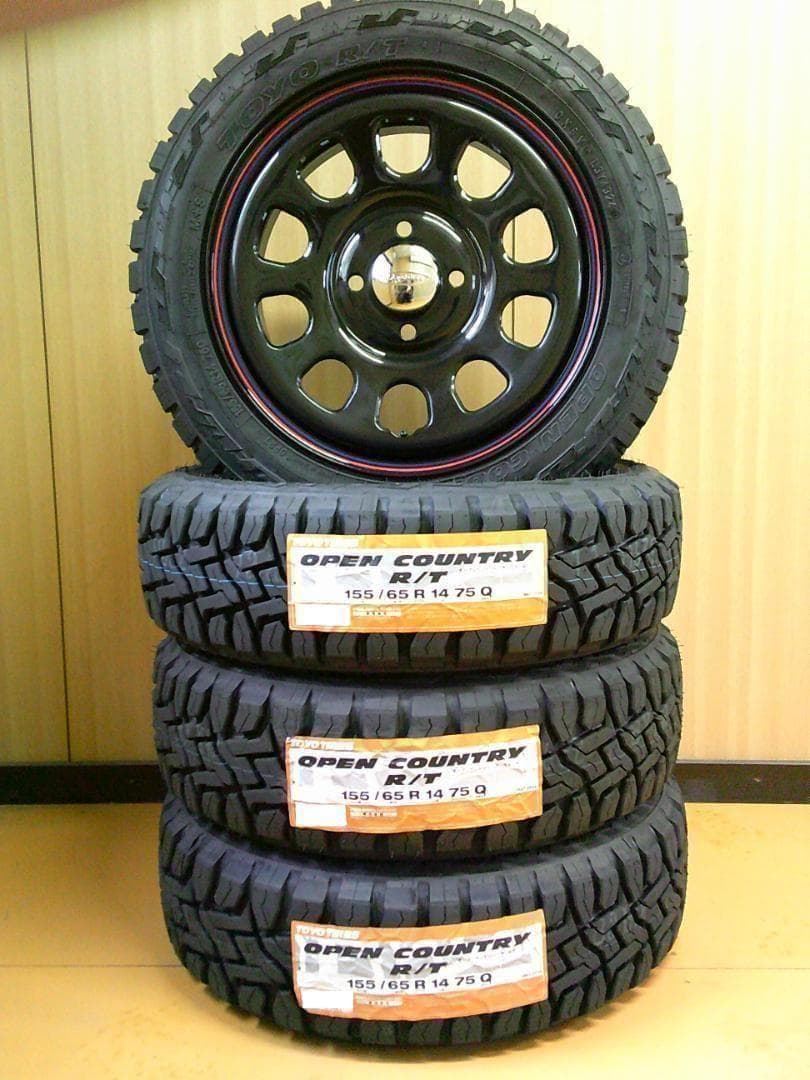 送料込☆TOYOオープンカントリーR/T☆155/65R14☆ハイゼットエブリィ
