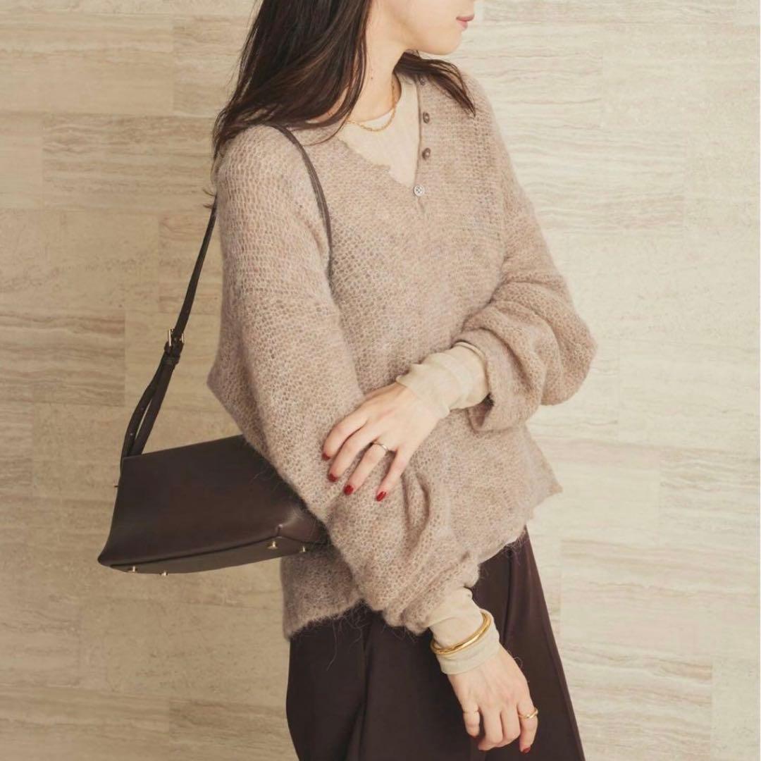 【美品】今季plage ALPACA MIX BUTTON ニット