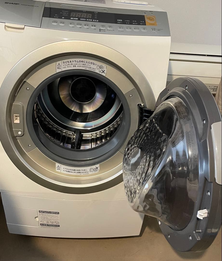 2017年式 SHARP 全自動ドラム式洗濯乾燥機 ES-ZP1-NR