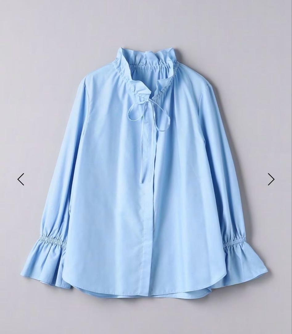 ユナイテッドアローズ フリルカラー フレアスリーブ ブラウス シャツ