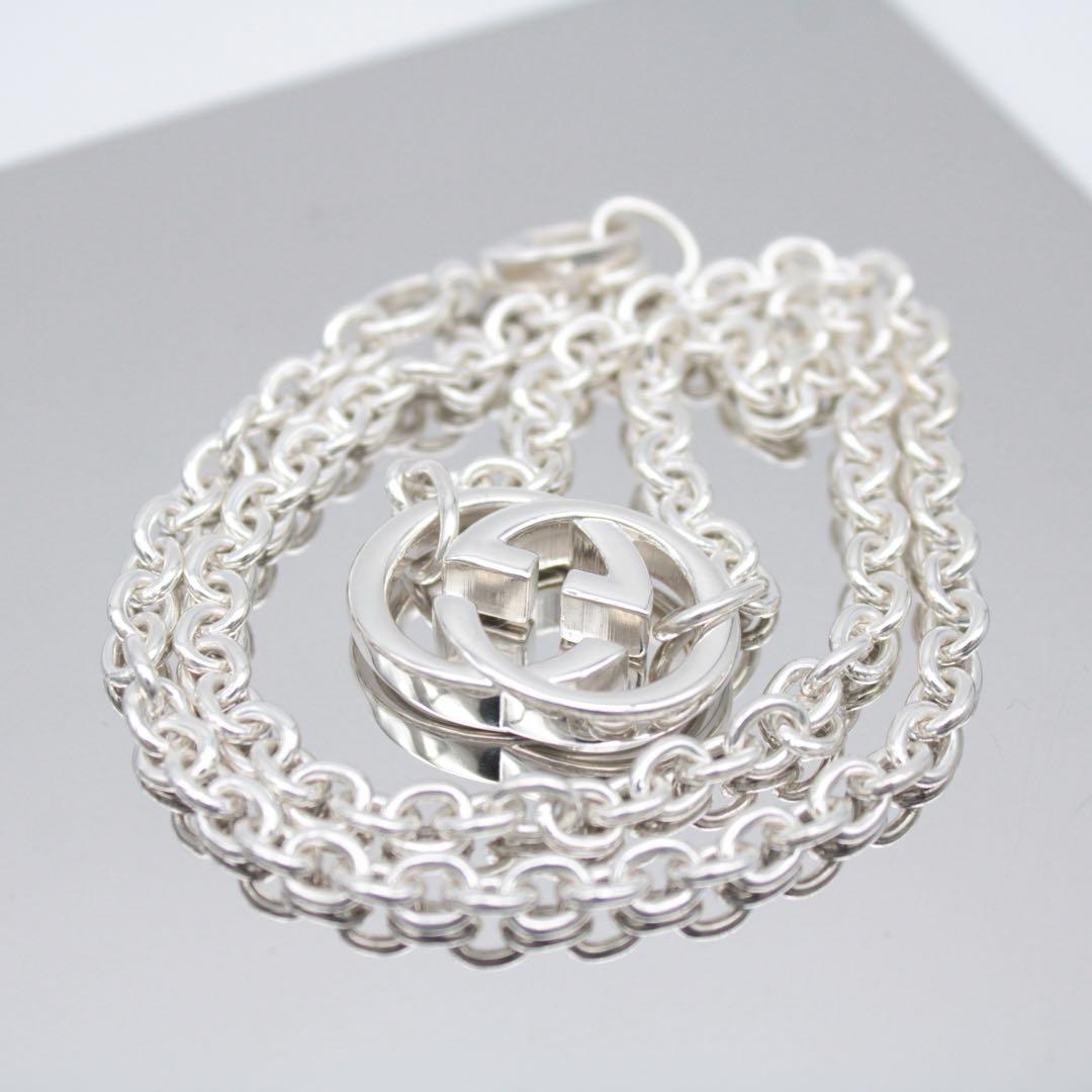 GUCCI グッチ インターロッキングG ネックレス GG シルバー Ag925