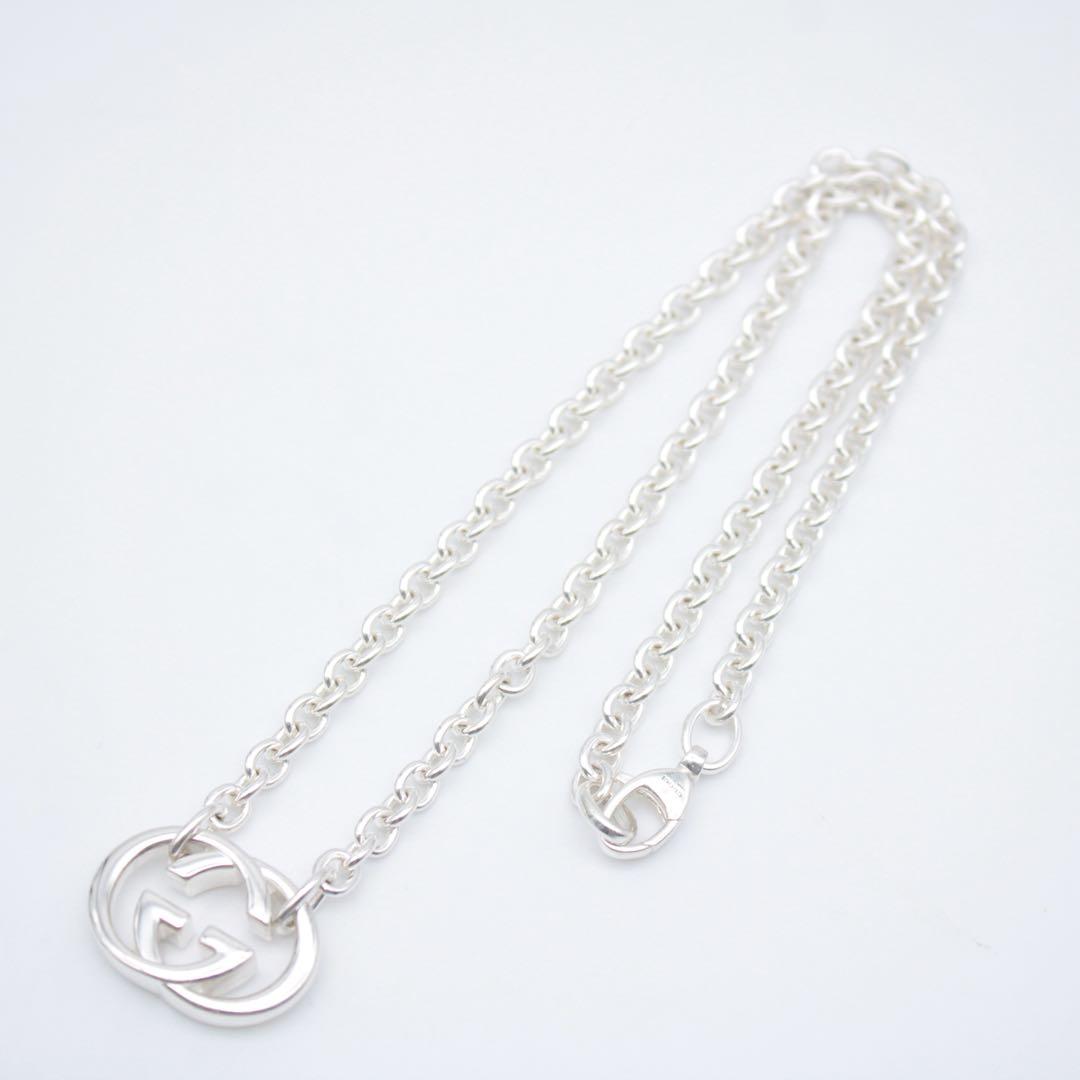 GUCCI グッチ インターロッキングG ネックレス GG シルバー Ag925