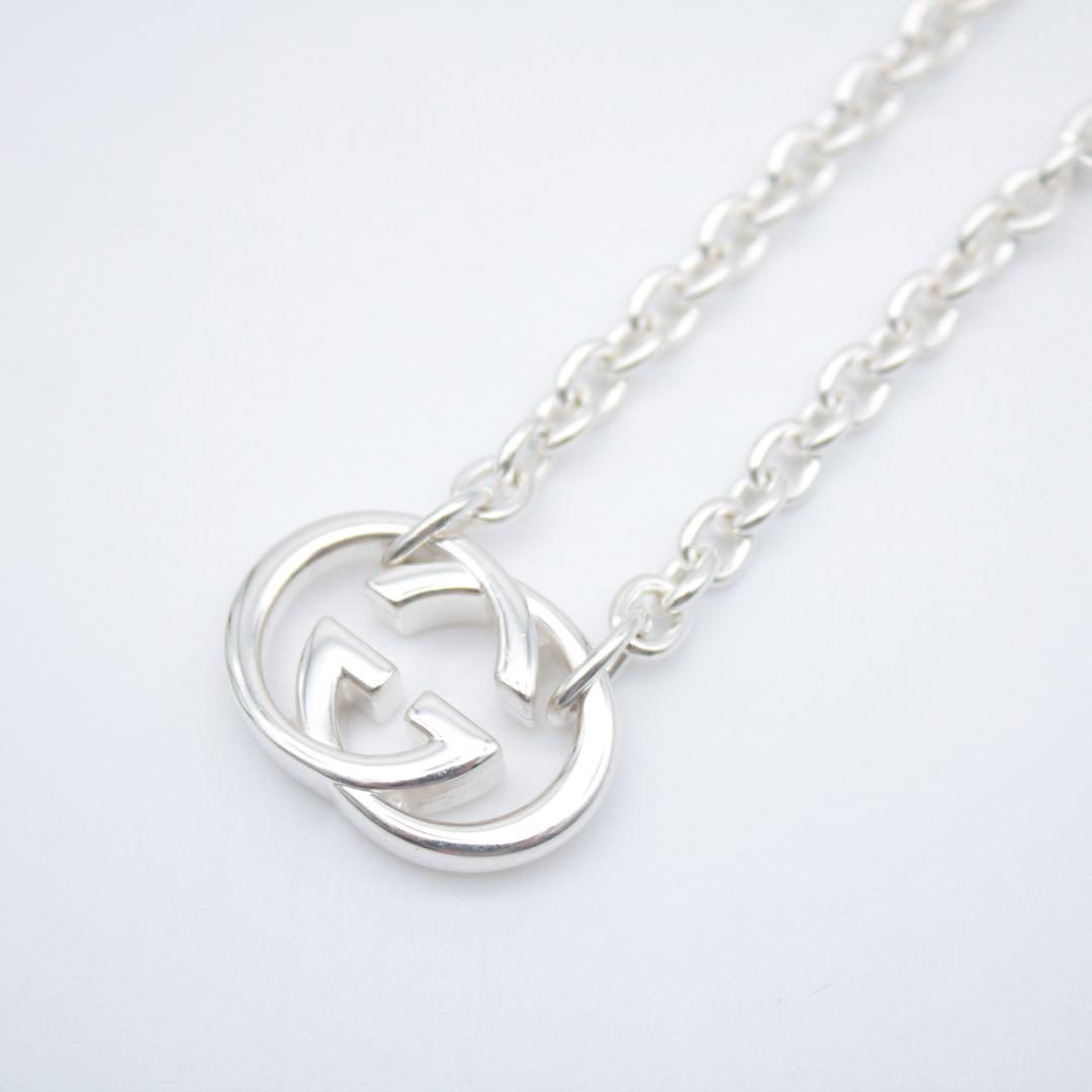 GUCCI グッチ インターロッキングG ネックレス GG シルバー Ag925