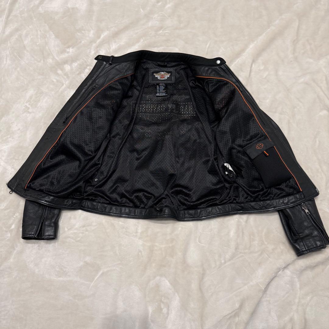 激レア★ハーレーダビットソン　レザージャケット　シングルライダース　本革　黒