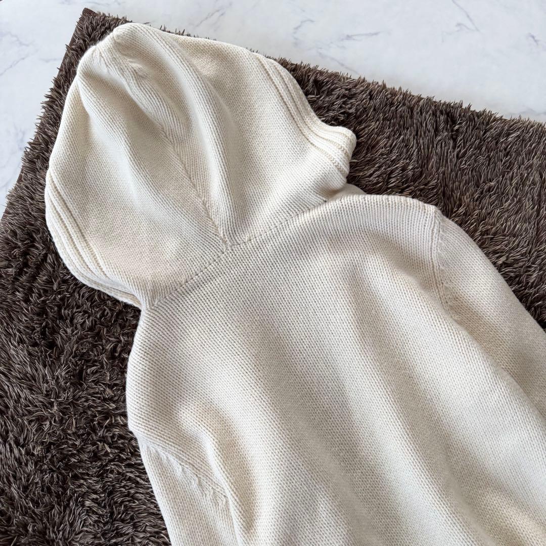 マックスマーラ カシミヤ混 フーディー カーディガン ベルト ウォッシャブル M