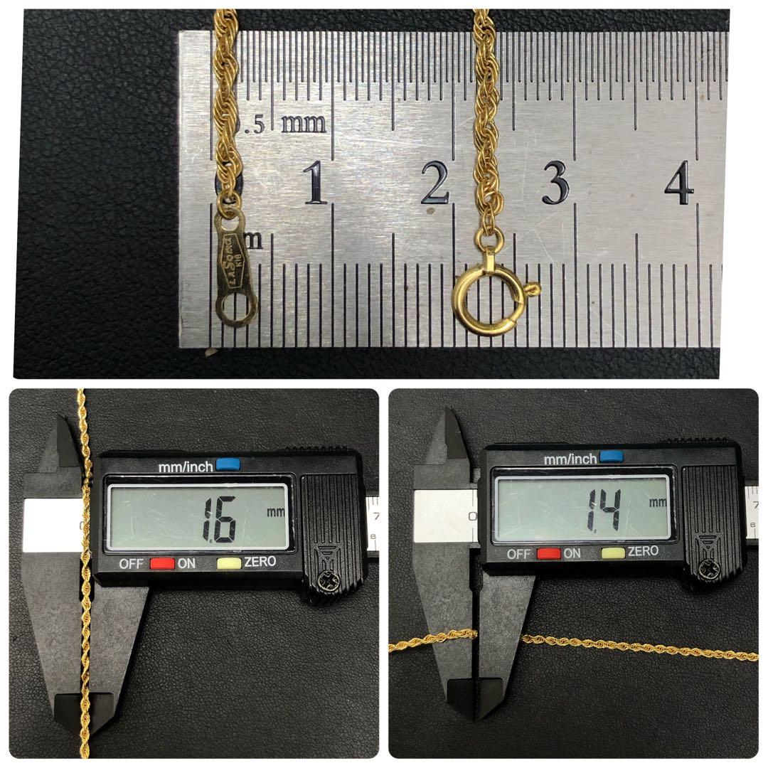 (C122306)K18 ロープチェーン YG ネックレス 18金 アクセサリー