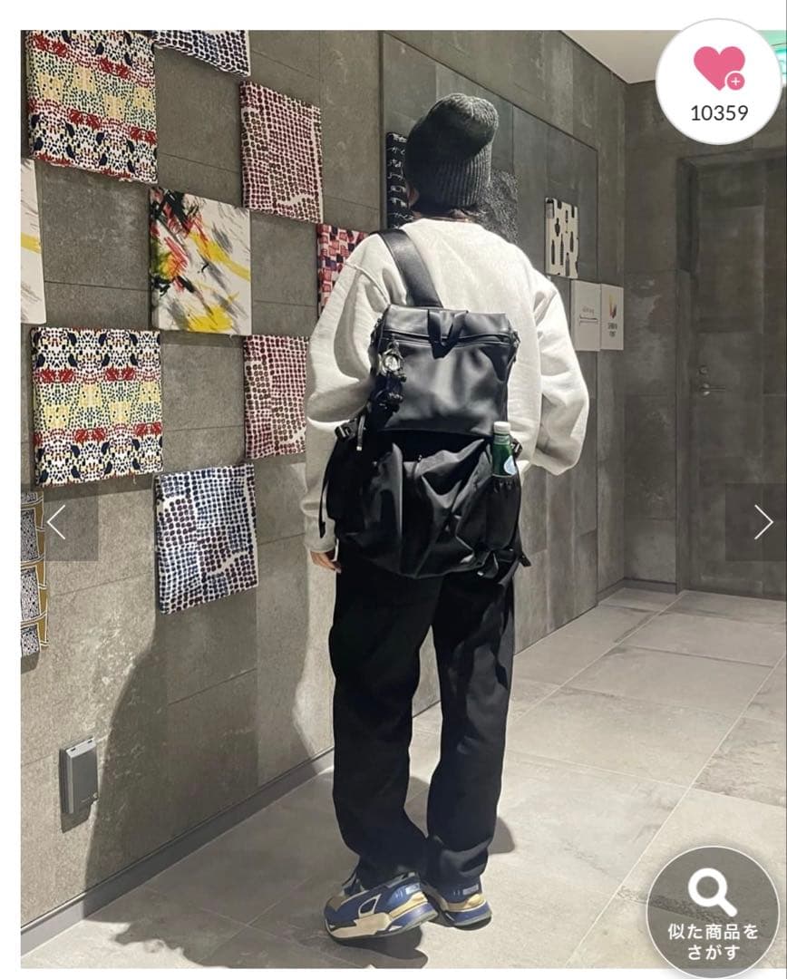 ear papillonner ブラック 多機能バックパック 大容量