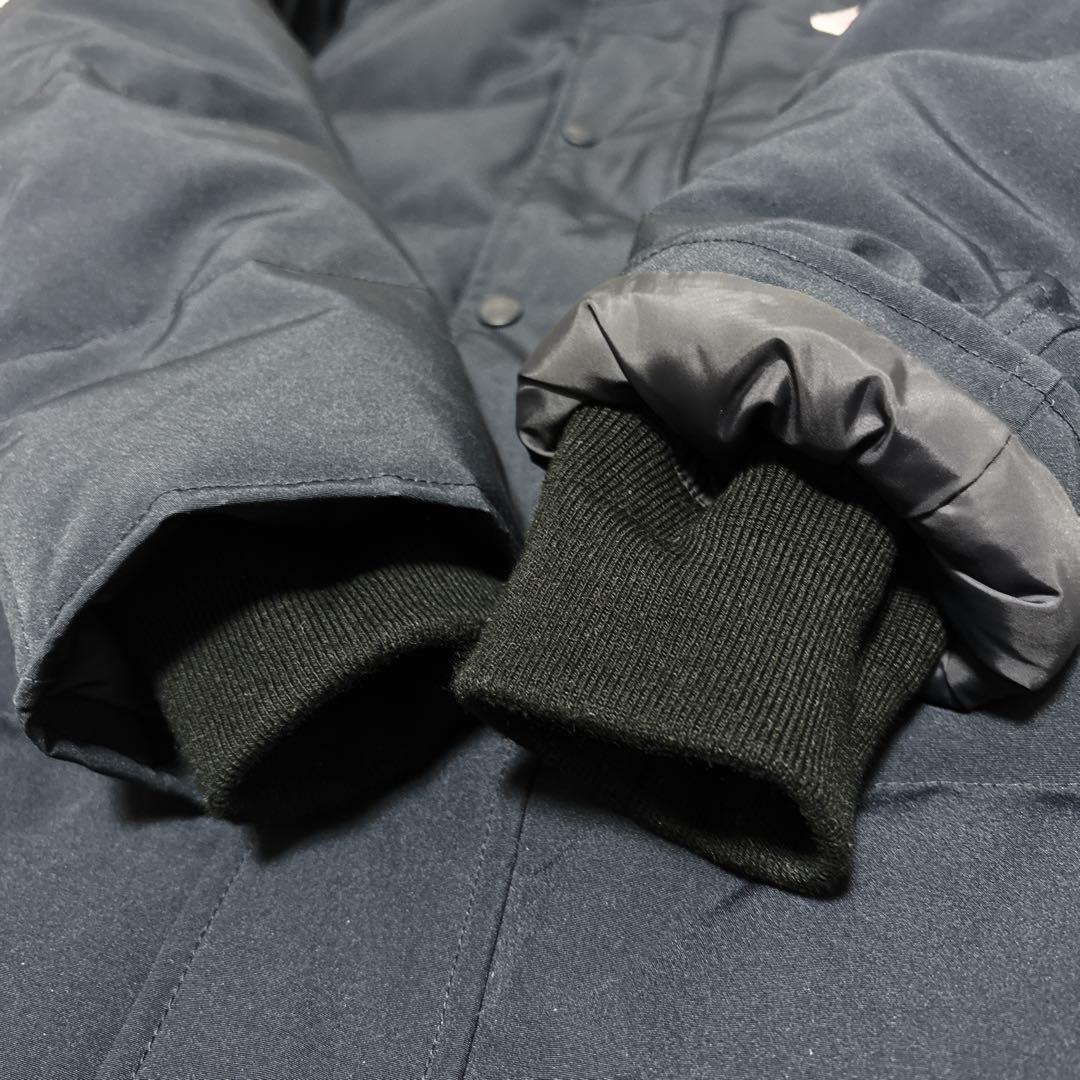 美品✨ ダントン ダウンジャケット コート フード リブ M 紺 ミドル丈