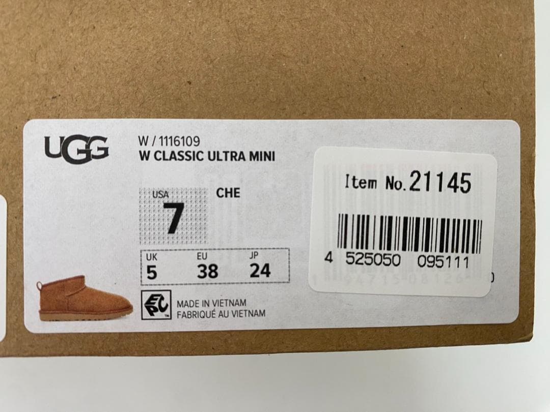 未使用品 UGG アグ クラシック ウルトラ ミニ ムートン ブーツ 24cm