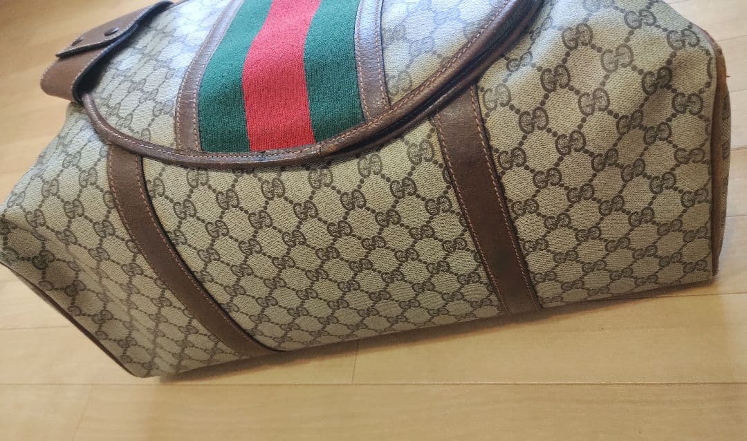 GUCCI オールドグッチ テニスラケット収納付バッグ GG柄　ヴィンテージ