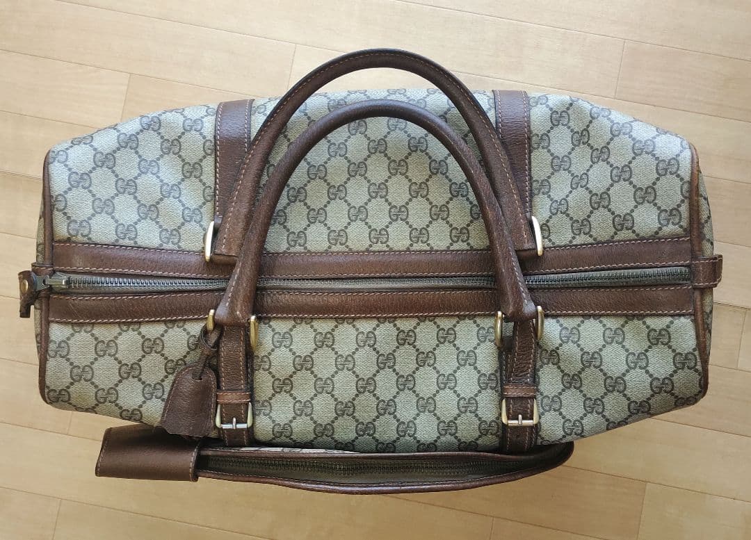 GUCCI オールドグッチ テニスラケット収納付バッグ GG柄　ヴィンテージ