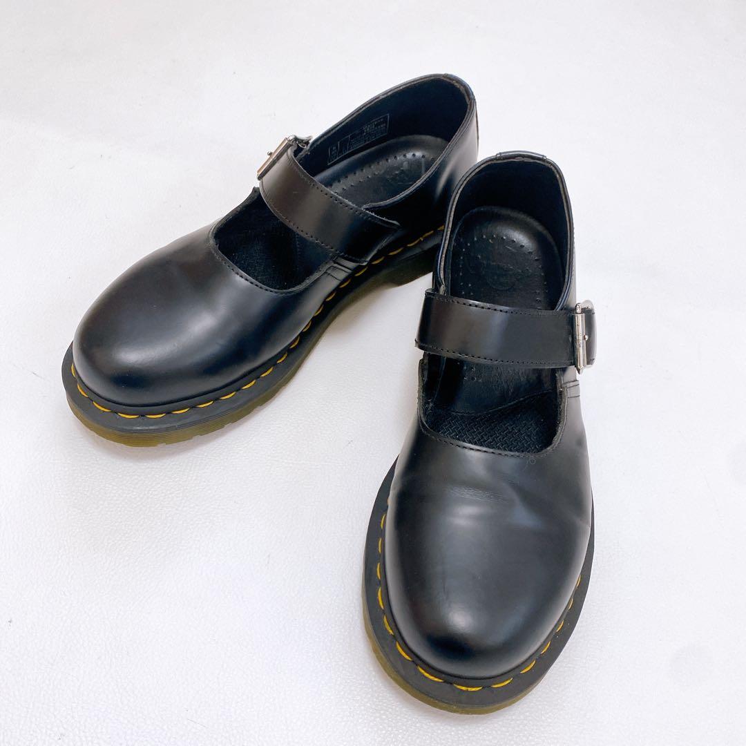 美品ドクターマーチン メリージェーン Tバーシューズ UK5 ブラック