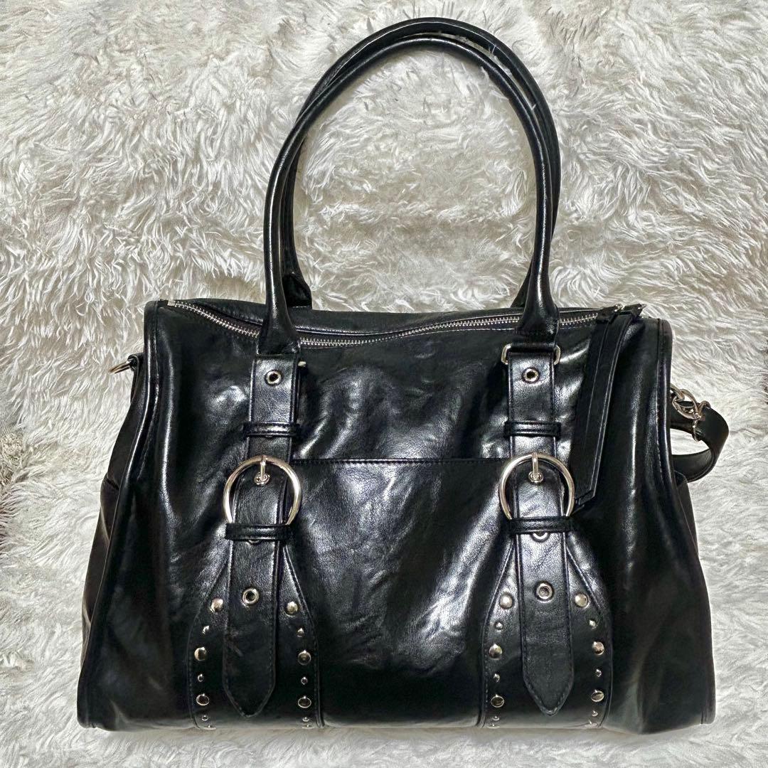 ★美品★JEANASIS★2way★アンティークスタッズトート